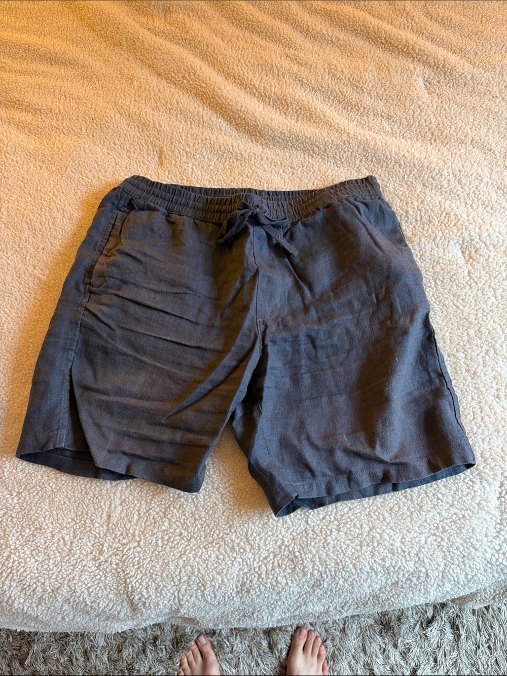 Casual Linen Drawstring Shorts